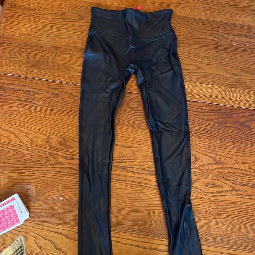 Black pleather SPANX Size Small